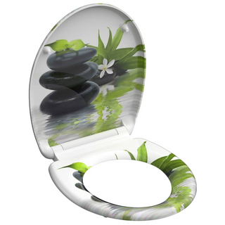 SCHÜTTE Duroplast Toilet Seat with Soft-Close JASMIN Printed - Giant Lobelia