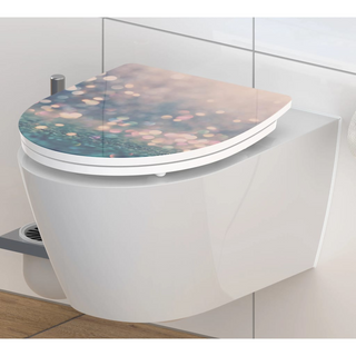 SCHÜTTE Duroplast High Gloss Toilet Seat with Soft-Close MAGIC LIGHT - Giant Lobelia