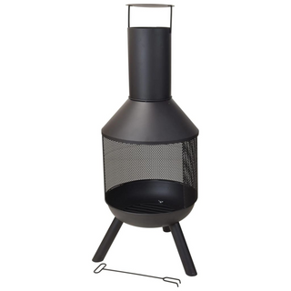 ProGarden Fireplace With Chimney Metal 116 cm - Giant Lobelia