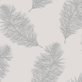 DUTCH WALLCOVERINGS Wallpaper Fawning Feather Light Grey - Giant Lobelia