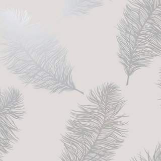 DUTCH WALLCOVERINGS Wallpaper Fawning Feather Light Grey - Giant Lobelia