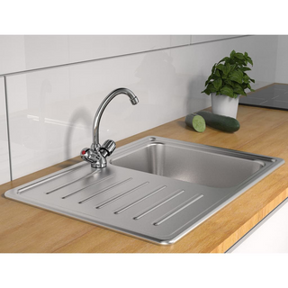 SCHÜTTE 2-Handle Sink Mixer PERUZZI Low Pressure Chrome - Giant Lobelia