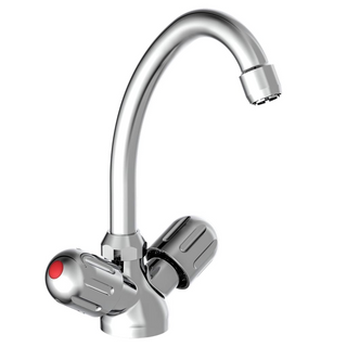 SCHÜTTE 2-Handle Sink Mixer PERUZZI Low Pressure Chrome - Giant Lobelia