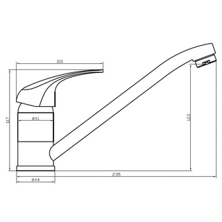 SCHÜTTE Sink Mixer ATHOS Chrome - Giant Lobelia