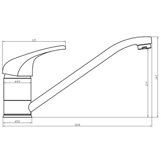 SCHÜTTE Sink Mixer MAGNA Chrome - Giant Lobelia