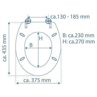 SCHÜTTE Toilet Seat with Soft-Close MARMOR STONE - Giant Lobelia