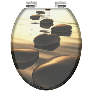 SCHÜTTE Toilet Seat with Soft-Close SEA STONE - Giant Lobelia