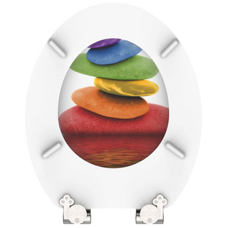 SCHÜTTE Toilet Seat with Soft-Close COLORFUL STONES - Giant Lobelia