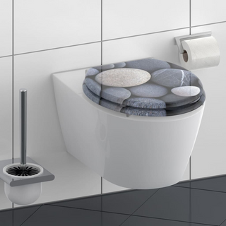 SCHÜTTE Toilet Seat with Soft-Close GREY STONE - Giant Lobelia