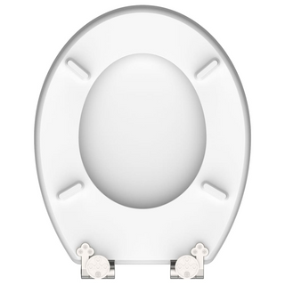 SCHÜTTE High Gloss Toilet Seat with Soft-Close GREY STEEL MDF - Giant Lobelia