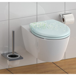 SCHÜTTE Toilet Seat with Soft-Close Quick Release FLOWER IN THE WIND - Giant Lobelia