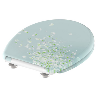 SCHÜTTE Toilet Seat with Soft-Close Quick Release FLOWER IN THE WIND - Giant Lobelia