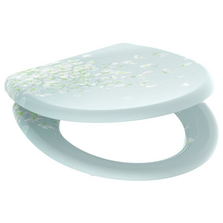 SCHÜTTE Toilet Seat with Soft-Close Quick Release FLOWER IN THE WIND - Giant Lobelia