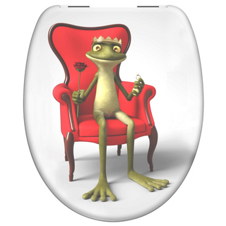 SCHÜTTE Toilet Seat with Soft-Close FROG KING - Giant Lobelia