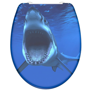 SCHÜTTE Toilet Seat with Soft-Close Quick Release SHARK - Giant Lobelia