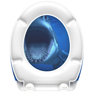 SCHÜTTE Toilet Seat with Soft-Close Quick Release SHARK - Giant Lobelia