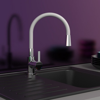 EISL Sink Mixer FLEXO Chrome-Light Grey - Giant Lobelia