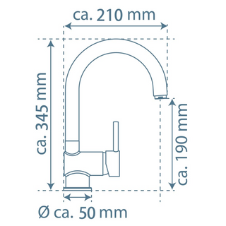 EISL Sink Mixer FUTURA Black-Chrome - Giant Lobelia