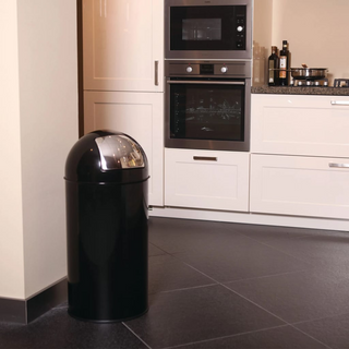 EKO Waste Bin with Push Lid 40 L Black - Giant Lobelia