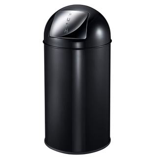 EKO Waste Bin with Push Lid 40 L Black - Giant Lobelia