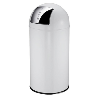 EKO Waste Bin with Push Lid 40 L White - Giant Lobelia