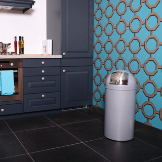 EKO Waste Bin with Push Lid 40 L Matte Grey - Giant Lobelia