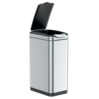 EKO Waste Bin Touch Bar Tina 30 L Matte Silver - Giant Lobelia