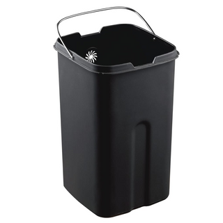 EKO Open Top Waste Bin Laguna 35 L Matte Silver - Giant Lobelia