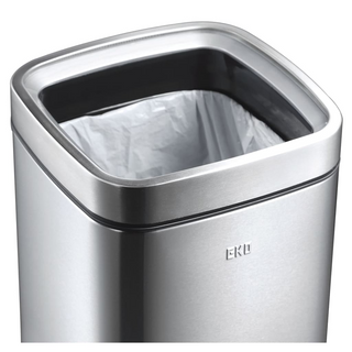 EKO Open Top Waste Bin Laguna 35 L Matte Silver - Giant Lobelia