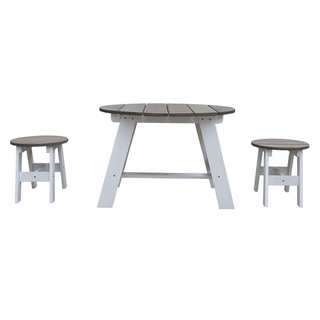 AXI 3 Piece Children Picnic Table Set Grey and White - Giant Lobelia