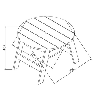 AXI 3 Piece Children Picnic Table Set Grey and White - Giant Lobelia