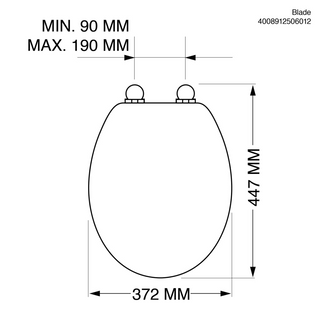 Tiger Toilet Seat "Blade" White - Giant Lobelia