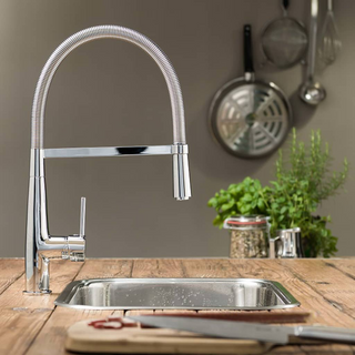 SCHÜTTE Sink Mixer with Spiral Spring NEW YORK Chrome - Giant Lobelia