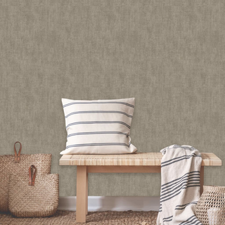 DUTCH WALLCOVERINGS Wallpaper Plain Grey-Brown - Giant Lobelia