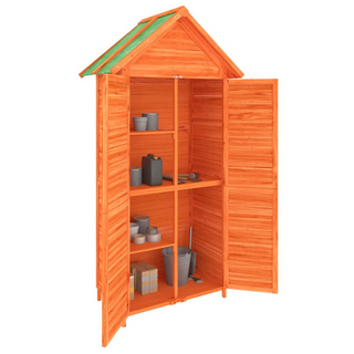 vidaXL Garden Tool Shed Brown 89x52.5x175 cm Solid Wood Pine - Giant Lobelia