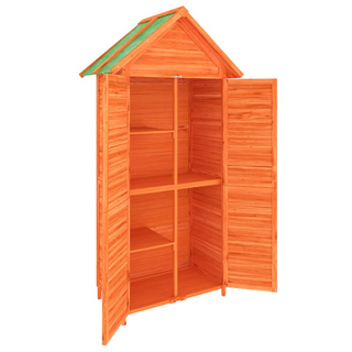 vidaXL Garden Tool Shed Brown 89x52.5x175 cm Solid Wood Pine - Giant Lobelia