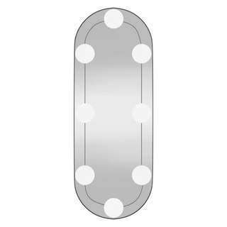 vidaXL Wall Mirror with LED Lights 15x40 cm Glass Oval - Giant Lobelia