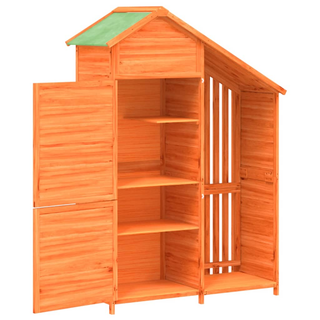 vidaXL Garden Tool Shed Brown 120x53.5x170 cm Solid Wood Pine - Giant Lobelia