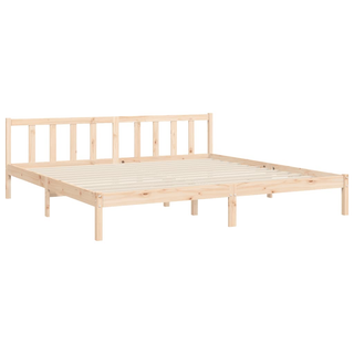 Bed Frame with Headboard Super King Size Solid Wood - Giant Lobelia