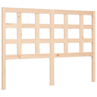 Bed Frame with Headboard 120x200 cm Solid Wood - Giant Lobelia