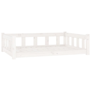 vidaXL Dog Bed White 105.5x75.5x28 cm Solid Wood Pine - Giant Lobelia