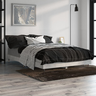 Bed Frame Concrete Grey 120x190 cm 4FT Small Double Engineered Wood - Giant Lobelia