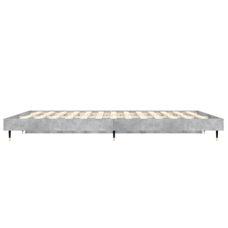 Bed Frame Concrete Grey 120x190 cm 4FT Small Double Engineered Wood - Giant Lobelia