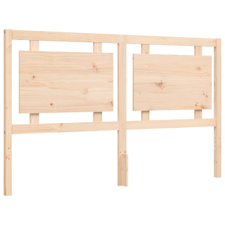 Bed Frame with Headboard King Size Solid Wood - Giant Lobelia