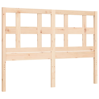 Bed Frame with Headboard 120x200 cm Solid Wood - Giant Lobelia