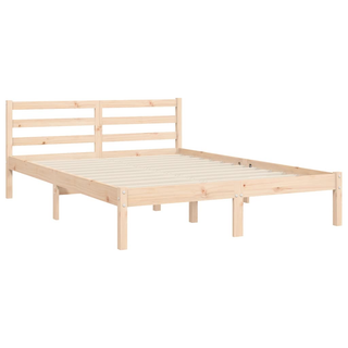 Bed Frame with Headboard 120x200 cm Solid Wood - Giant Lobelia