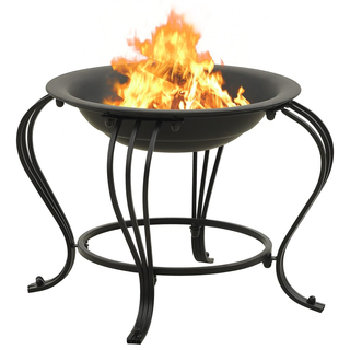 vidaXL Fire Pit with Poker 49 cm Steel - Giant Lobelia