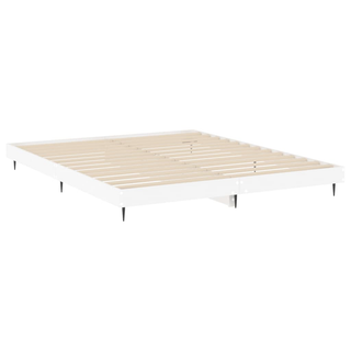 Bed Frame White 200x200 cm Engineered Wood - Giant Lobelia