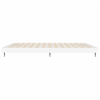 Bed Frame White 200x200 cm Engineered Wood - Giant Lobelia