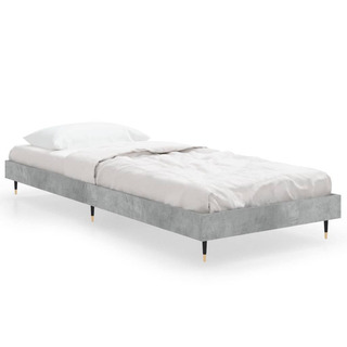 Bed Frame Concrete Grey 75x190 cm 2FT6 Small Single Engineered Wood - Giant Lobelia